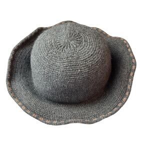 Pretty Persuasions Knit Bucket Hat Women's Wool Blend Metal Pliable Rim Warm